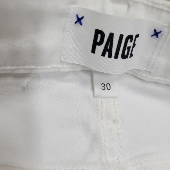 PAIGE Hoxton Straight Ruffle-Detail Ankle Jeans. Size 30. Inseam 27" NWT… - Picture 16 of 16